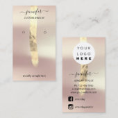 Logo juwelen Kaart Social Media Gold Roos Visitekaartje (Voorkant / Achterkant)