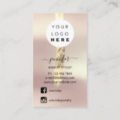 Logo juwelen Kaart Social Media Gold Roos Visitekaartje (Achterkant)