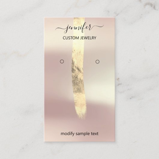 Logo juwelen Kaart Social Media Gold Roos Visitekaartje (Voorkant)