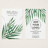 logo juwelen ketting voor tropisch palmblad visitekaartje (Voorkant /achterkant)