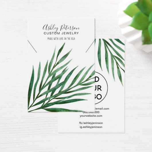 logo juwelen ketting voor tropisch palmblad visitekaartje (Bureau)