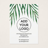 logo juwelen ketting voor tropisch palmblad visitekaartje (Achterkant)