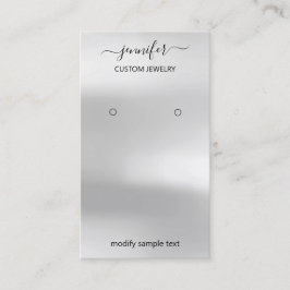 Logo juwelen sociale kaart Silver Grey Visitekaartje