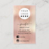Logo juwelenkaart Sociale media Roos Blush Visitekaartje (Achterkant)