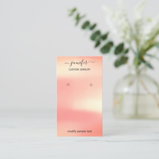 Logo juwelenkaart Sociale media Roos Blush Visitekaartje (Staand voorkant)