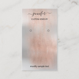 Logo juwelenkaart Sociale media Zilver Grijze Roos Visitekaartje