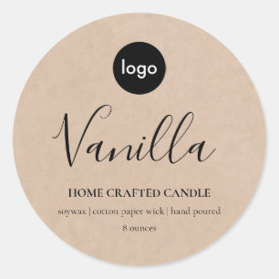 Logo Kaaretiket Minimalistische Kraft-Sticker Ronde Sticker