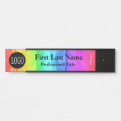 Logo kantoor deurmerken voor regenboogWaterverf Deurbordje (Voorkant)