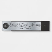 Logo Kantoor deurteken elegant Silver Kijk uit Deurbordje (Voorkant)