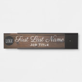 Logo Kantoor Onderste houten blik Deurbordje (Voorkant)