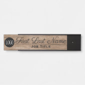 Logo Kantoor Onderste houten blik Deurbordje (Voorkant)