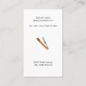 Logo Kapperszaak | Schaar Kapperspaal Visitekaartje (Achterkant)