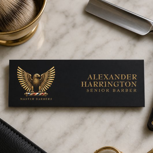Logo Kapsalon Luxe Gouden Adelaar Kapper Naamplaatje