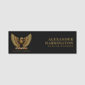 Logo Kapsalon Luxe Gouden Adelaar Kapper Naamplaatje (Voorkant)