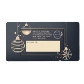 Logo Kerst Vakantie Modern Bedrijfsverzending Etiket (Voorkant)