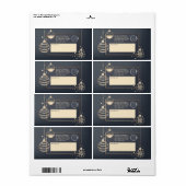 Logo Kerst Vakantie Modern Bedrijfsverzending Etiket (Full Sheet)