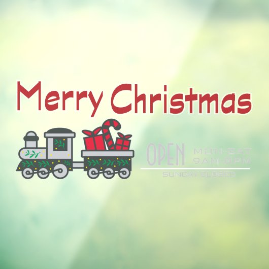 Logo kerst winkel zakelijk op maat gemaakt raamsticker (Vel 3)