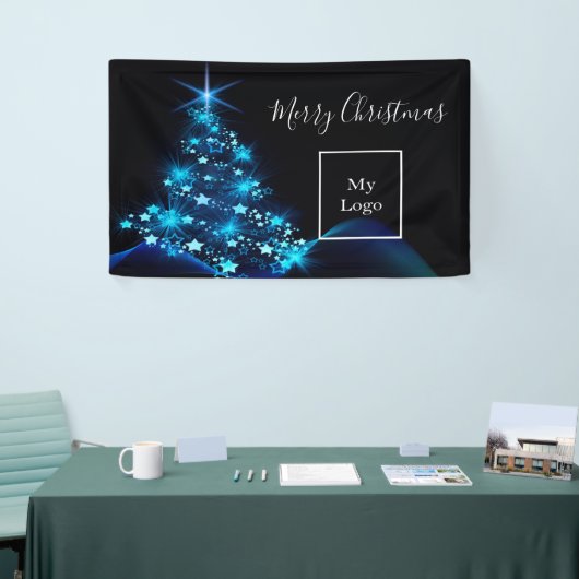 Logo kerstboomblauw spandoek (Beurs)