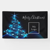 Logo kerstboomblauw spandoek (Horizontaal)