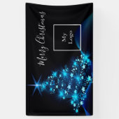 Logo kerstboomblauw spandoek (Verticaal)