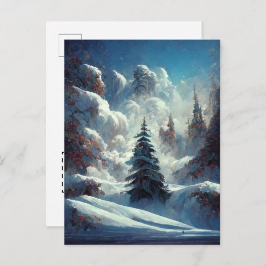 Logo kerstboomstructuur Briefkaart (Voorkant / Achterkant)