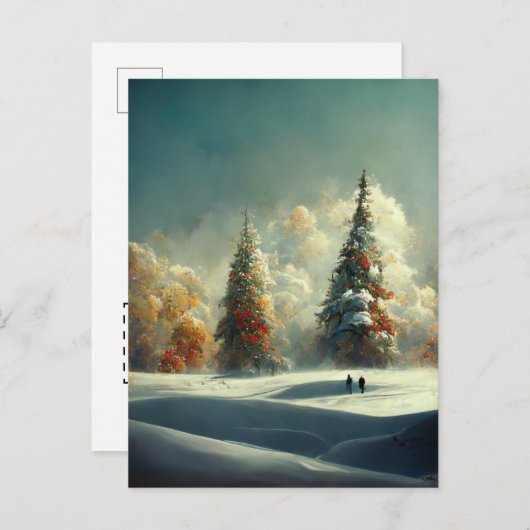 Logo kerstboomstructuur Briefkaart (Voorkant / Achterkant)