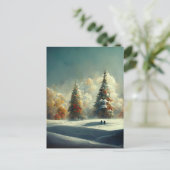 Logo kerstboomstructuur Briefkaart (Staand voorkant)