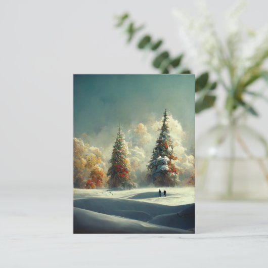 Logo kerstboomstructuur Briefkaart (Staand voorkant)