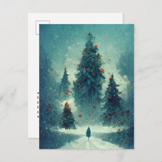 Logo kerstboomstructuur Briefkaart (Voorkant / Achterkant)