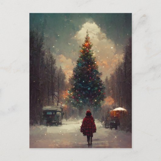Logo kerstboomstructuur Briefkaart (Voorkant)