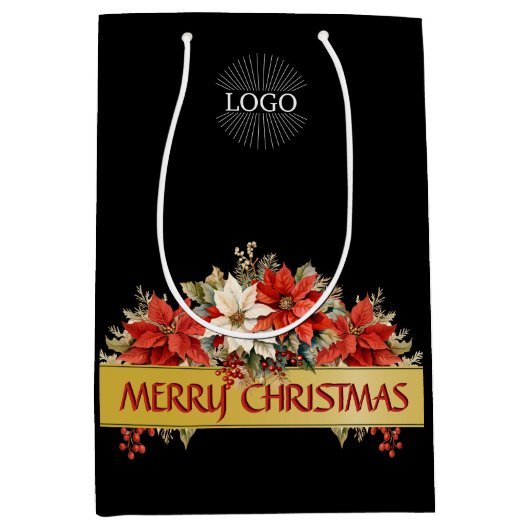 Logo Kerstcadeautas Medium Cadeauzakje (Voorkant)
