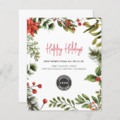 Logo kerstfeestdag begroeting budget Business (Voorkant / Achterkant)