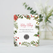 Logo kerstfeestdag begroeting budget Business (Staand voorkant)