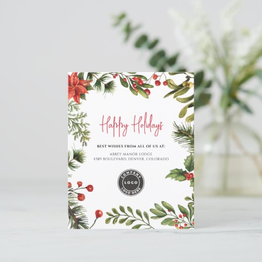 Logo kerstfeestdag begroeting budget Business (Staand voorkant)