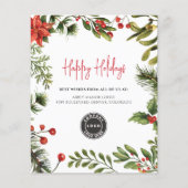 Logo kerstfeestdag begroeting budget Business (Voorkant)