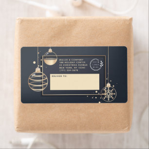 Logo kerstfeestdag Moderne zakelijke verzending Etiket