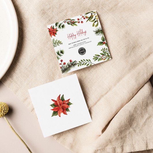 Logo kerstkaart voor zakelijk gebruik notitiekaartje