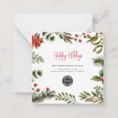 Logo kerstkaart voor zakelijk gebruik notitiekaartje (Voorkant)