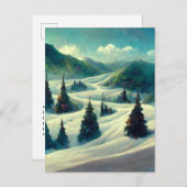 Logo kerstlandschap Briefkaart (Voorkant / Achterkant)