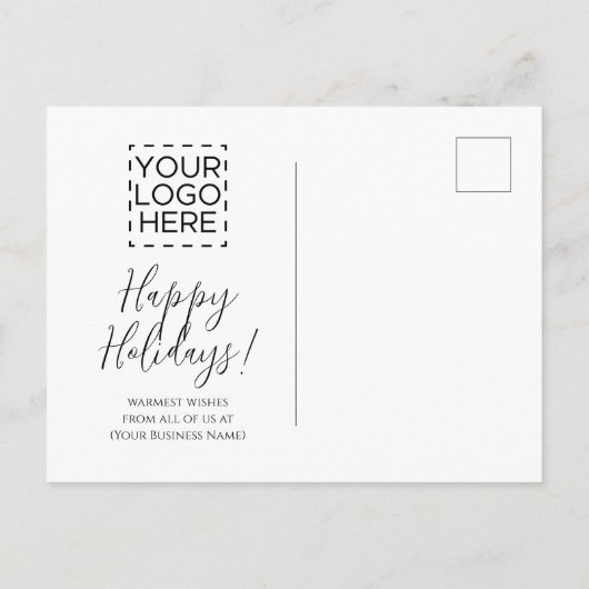 Logo kerstlandschap Briefkaart (Achterkant)