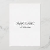 Logo kerstscene Gold Burgundy Feestdagen Kaart (Achterkant)