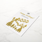 Logo kerstscène Gold White Feestdagen Kaart (Gedraaid)