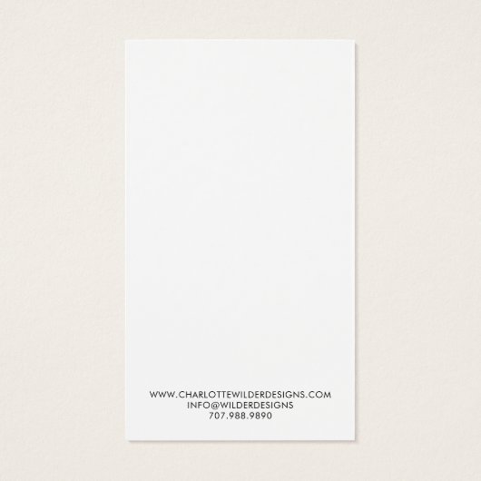 Logo Ketting Sieraden Display Kaart (Achterkant)