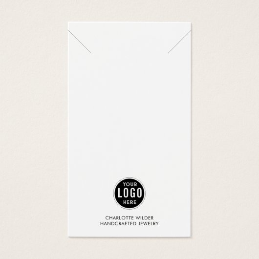 Logo Ketting Sieraden Display Kaart (Voorkant)