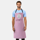 Logo keukengerei en keukengerei schort (Gedragen)