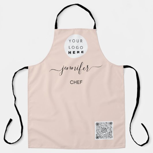 Logo keukens Roos Schort (Voorkant)