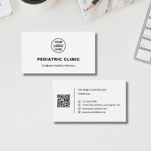 Logo kinderkliniek QR-wit Visitekaartje