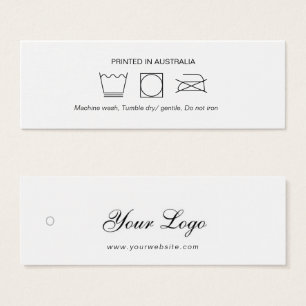 Logo Kledingkleding Hang Label Mini Visitekaartjes