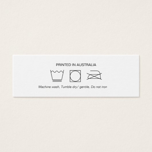 Logo Kledingkleding Hang Label Mini Visitekaartjes (Voorkant)