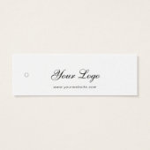 Logo Kledingkleding Hang Label Mini Visitekaartjes (Achterkant)